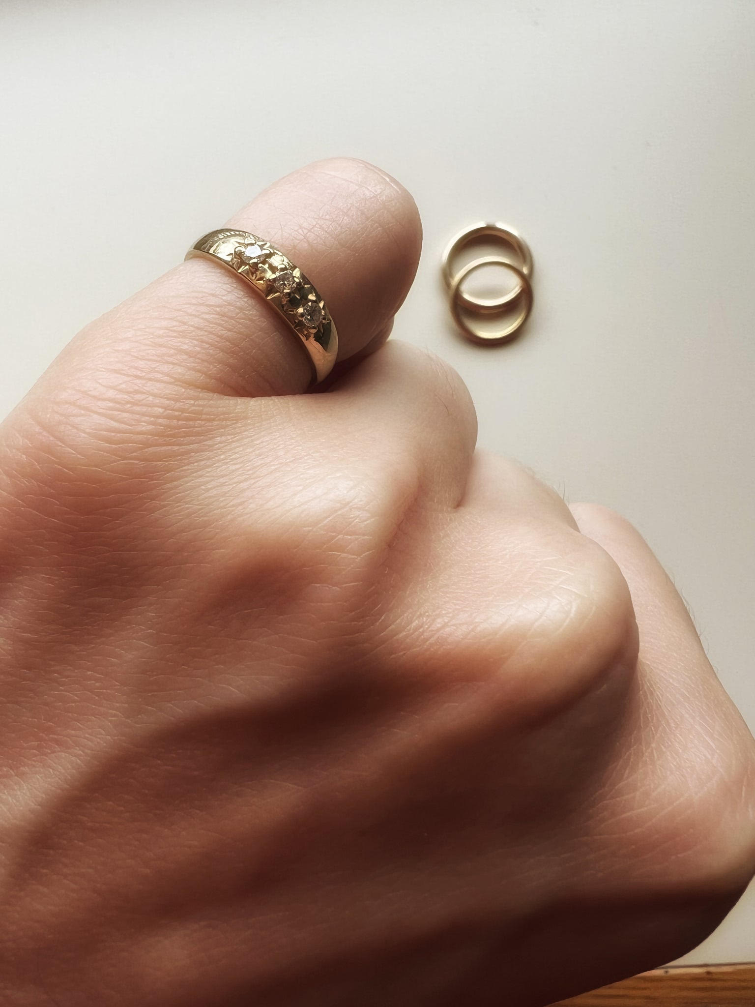 Vintage gold pinky ring hot sale