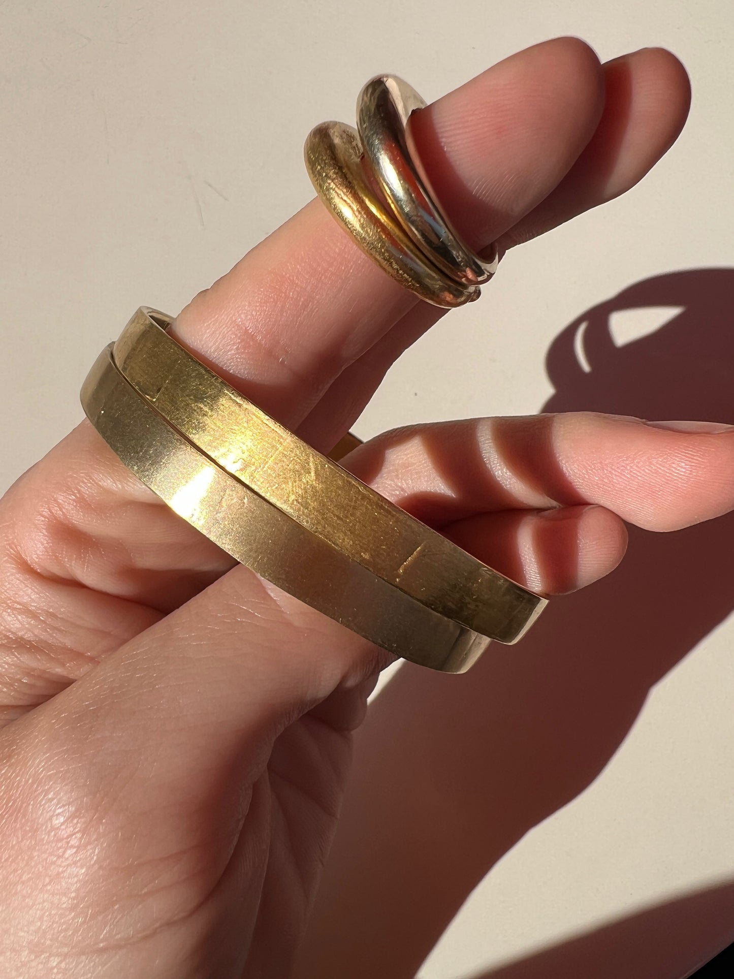 Thick Solid Gold Bangle
