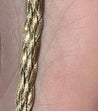 Solid Vintage Italian Gold Herringbone Bracelet dunia simunovic jewelry