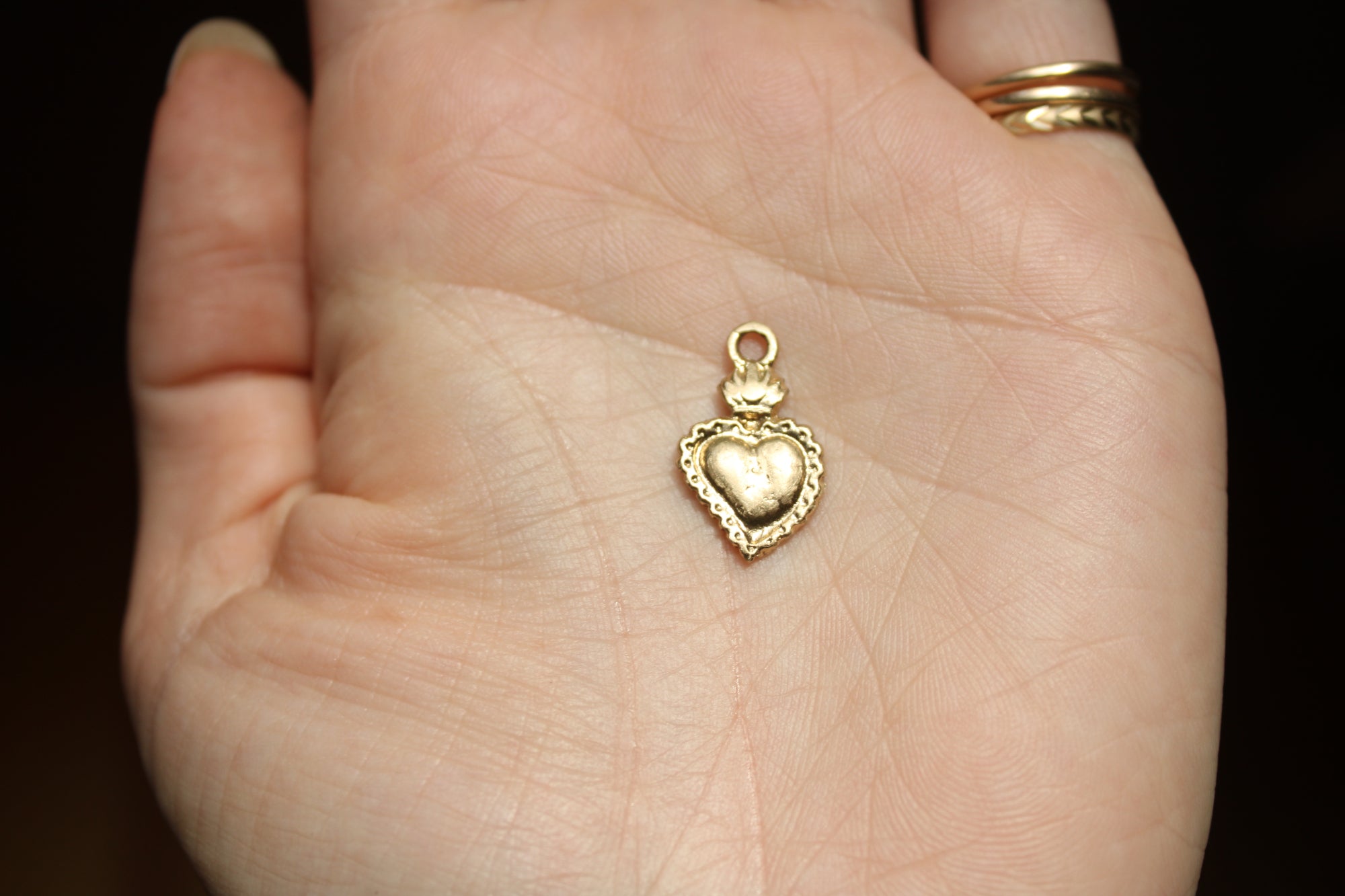 Solid Gold Heart Charm Pendant dunia simunovic jewelry