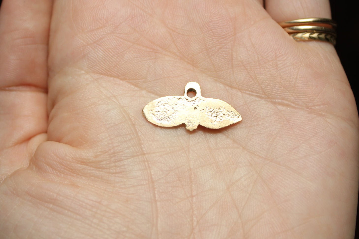 Solid Gold Third Eye Charm Amulet dunia simunovic jewelry