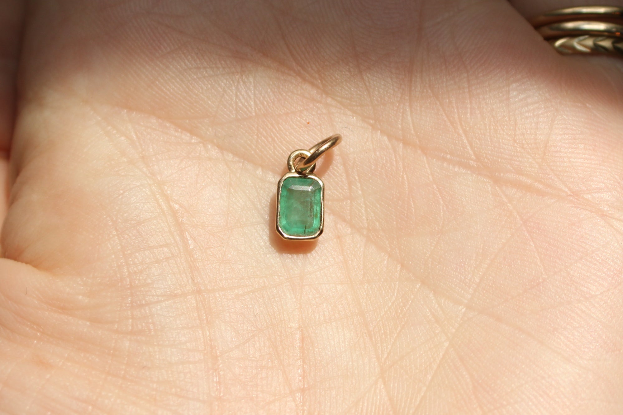 Handset Natural Emerald Pendant dunia simunovic jewelry