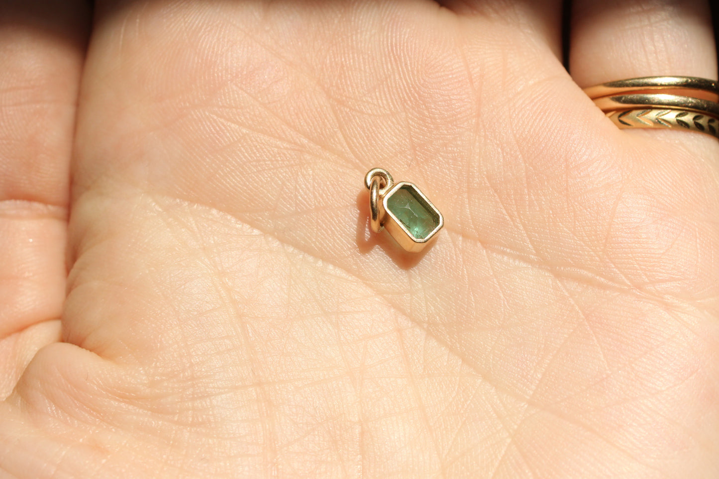 Handset Natural Emerald Pendant dunia simunovic jewelry