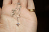 Vintage Solid 14k White Gold Chain with CZ Starburst dunia simunovic jewelry