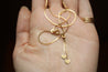 Vintage Solid 14k Yellow Gold Serpentine Chain with Hearts Pendant dunia simunovic jewelry