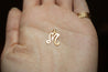 Vintage Solid 14k Yellow Gold Letter M Charm dunia simunovic jewelry