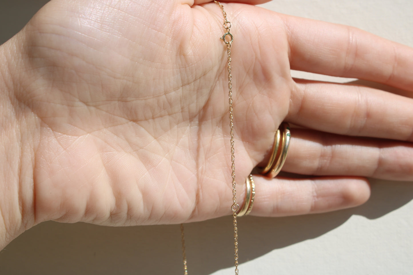 Solid 14k Yellow Gold Rope Chain