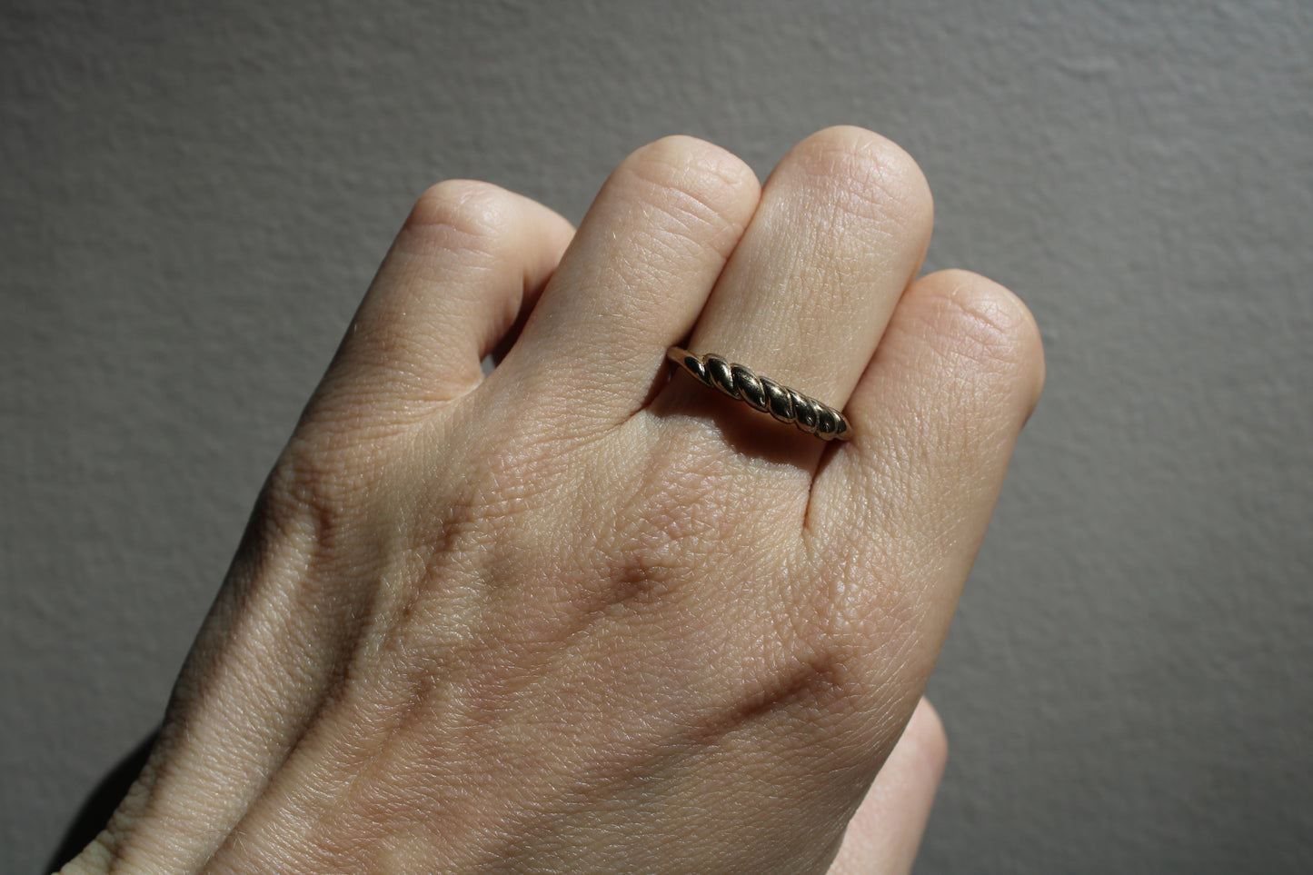 Everyday Solid Sterling Silver Croissant Stacking Ring