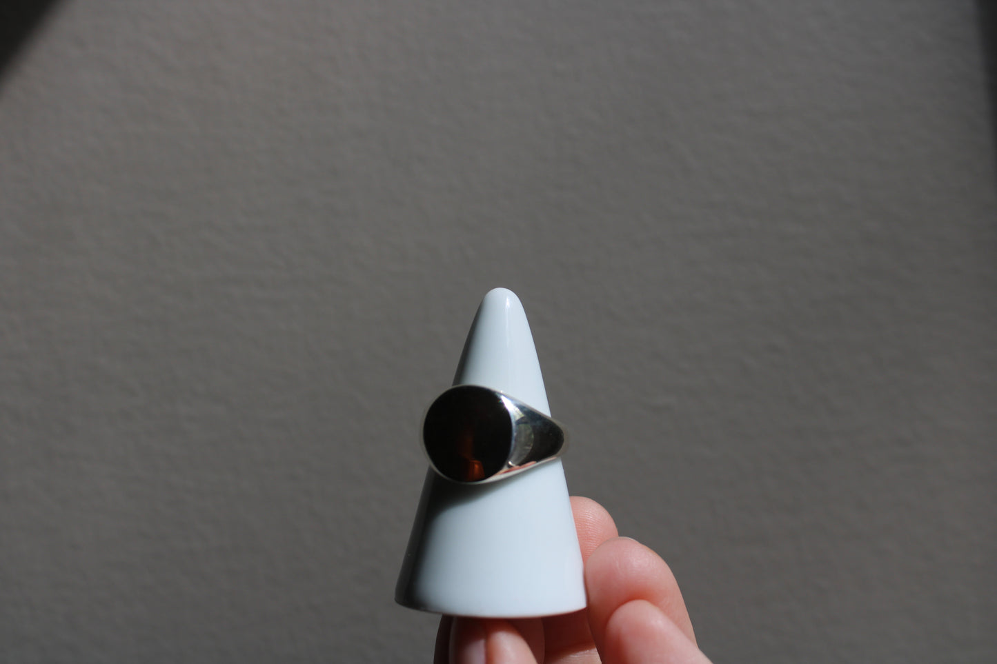 Everyday Solid Sterling Silver Circle Signet Ring