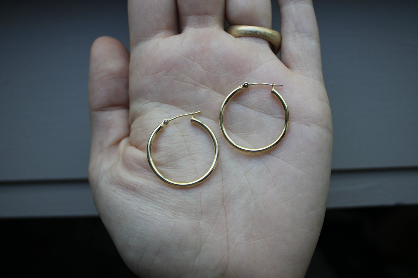 14k 25mm Everyday Gold Hoops (set)