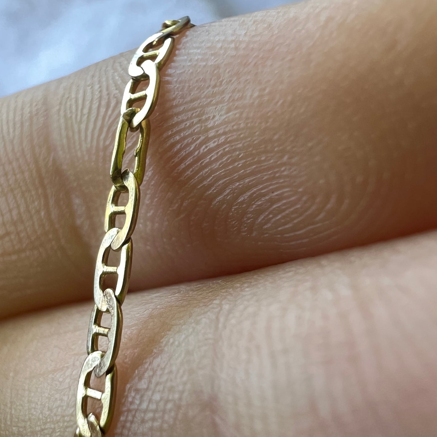 Vintage Solid Gold Mariner Chain | Vintage Italian Gold Chain dunia simunovic jewelry