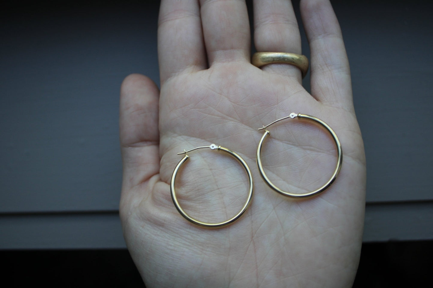 14k 30mm Everyday Gold Hoops (set)