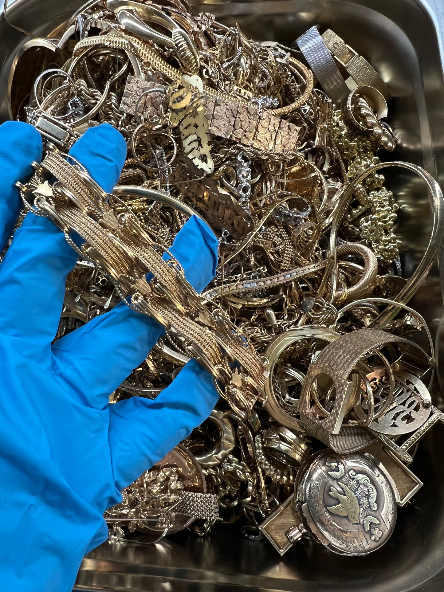 A bold yet elegant statement chain that is nearly impossible to find new these days! Please note: there are a few tiny nicks and scratches due to the vintage nature of this chain. Details: - process: This chain was saved from the gold melt pile. I loved the proportions, the rarity and the patina. Folks sometimes sell their gold and there are often hidden treasures in the melt pile. - solid 14k yellow gold (hallmarked) - size: just over 20" long