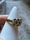 Vintage Solid Gold Sapphire and Diamond Ring | Vintage Sapphire Ring dunia simunovic jewelry