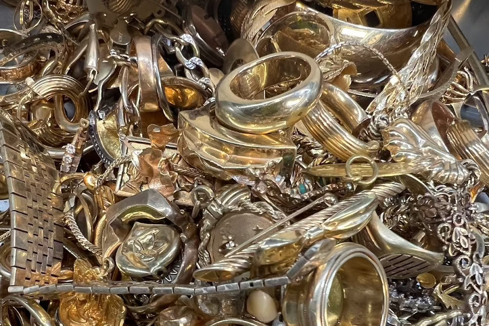 What is the melt pile? A place where folks can sell their gold. The gold is then melted down and used in newly designed and cast creations. I like to save special pieces from the melt pile and pass them on to you!