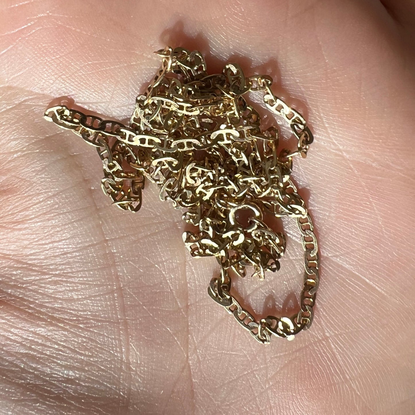 Vintage Solid Gold Mariner Chain | Vintage Italian Gold Chain dunia simunovic jewelry