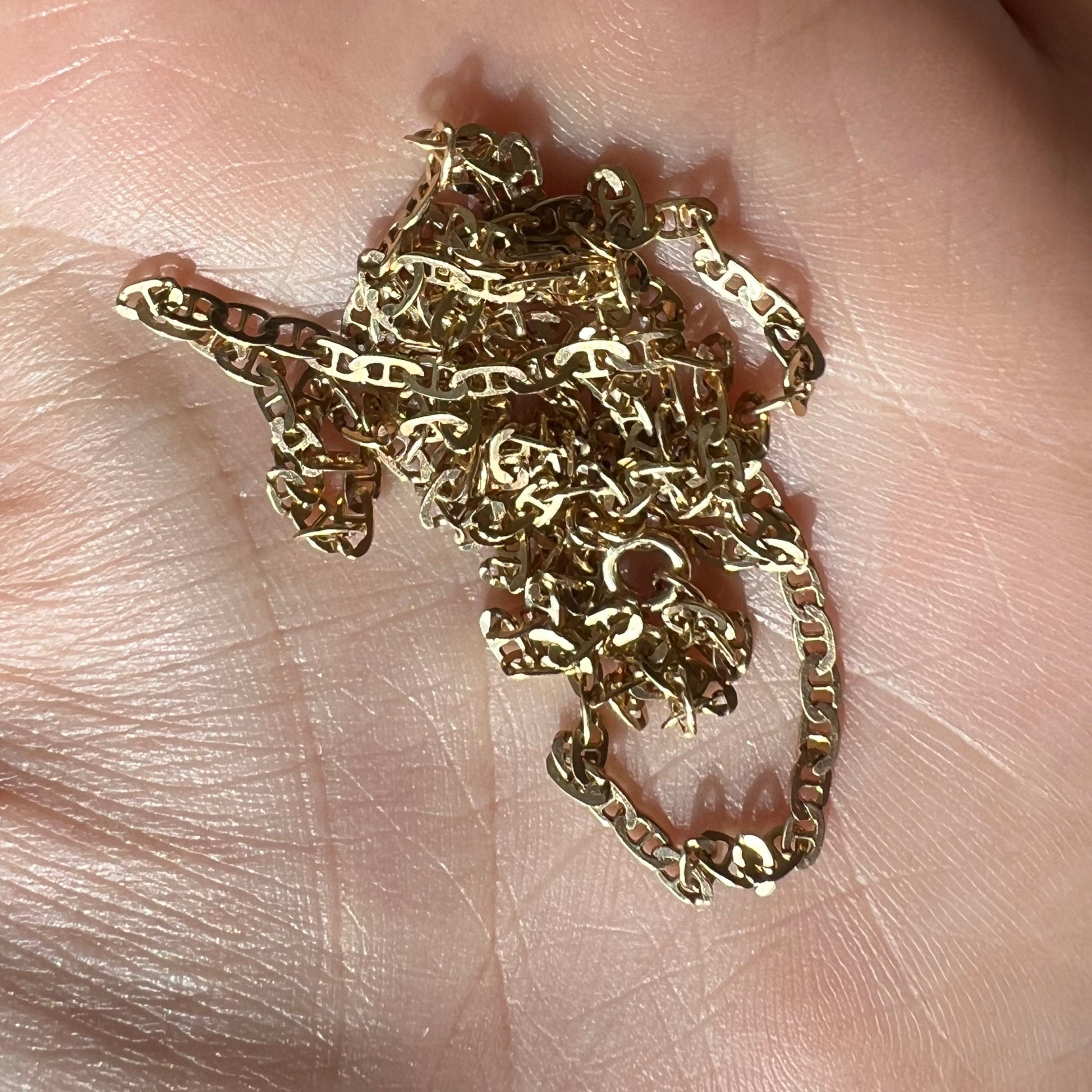 Vintage Solid Gold Mariner Chain | Vintage Italian Gold Chain dunia simunovic jewelry
