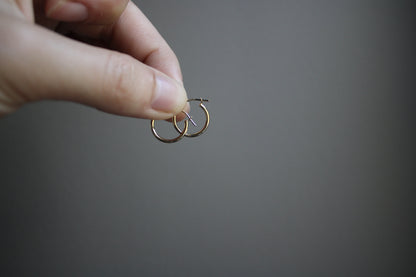 10k Gold 14mm Everyday Gold Huggie Hoops (set)