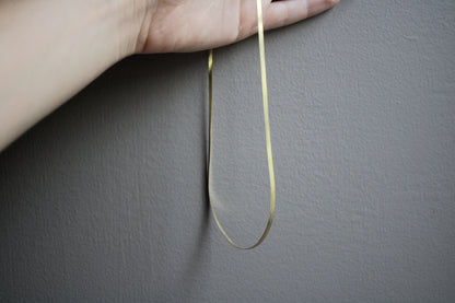 5mm 14k Solid Yellow Gold Herringbone Chain