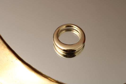Solid Heavy Gold Dome Ring