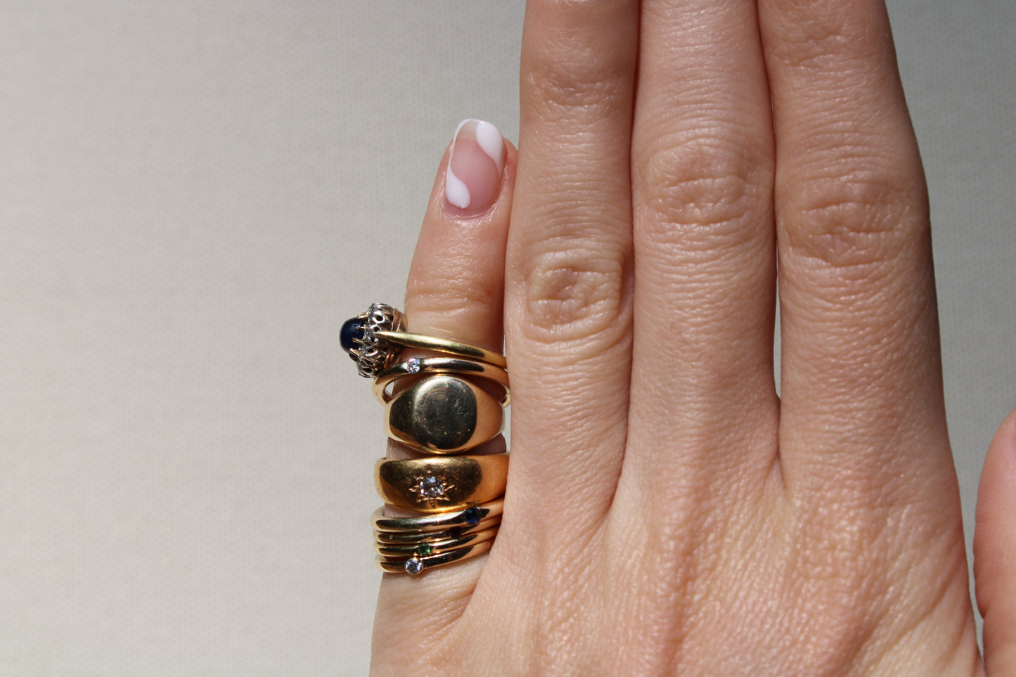 Classic Oval Solid Gold Signet Pinky Ring