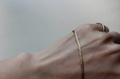 Vintage Yellow Gold Herringbone Necklace dunia simunovic jewelry