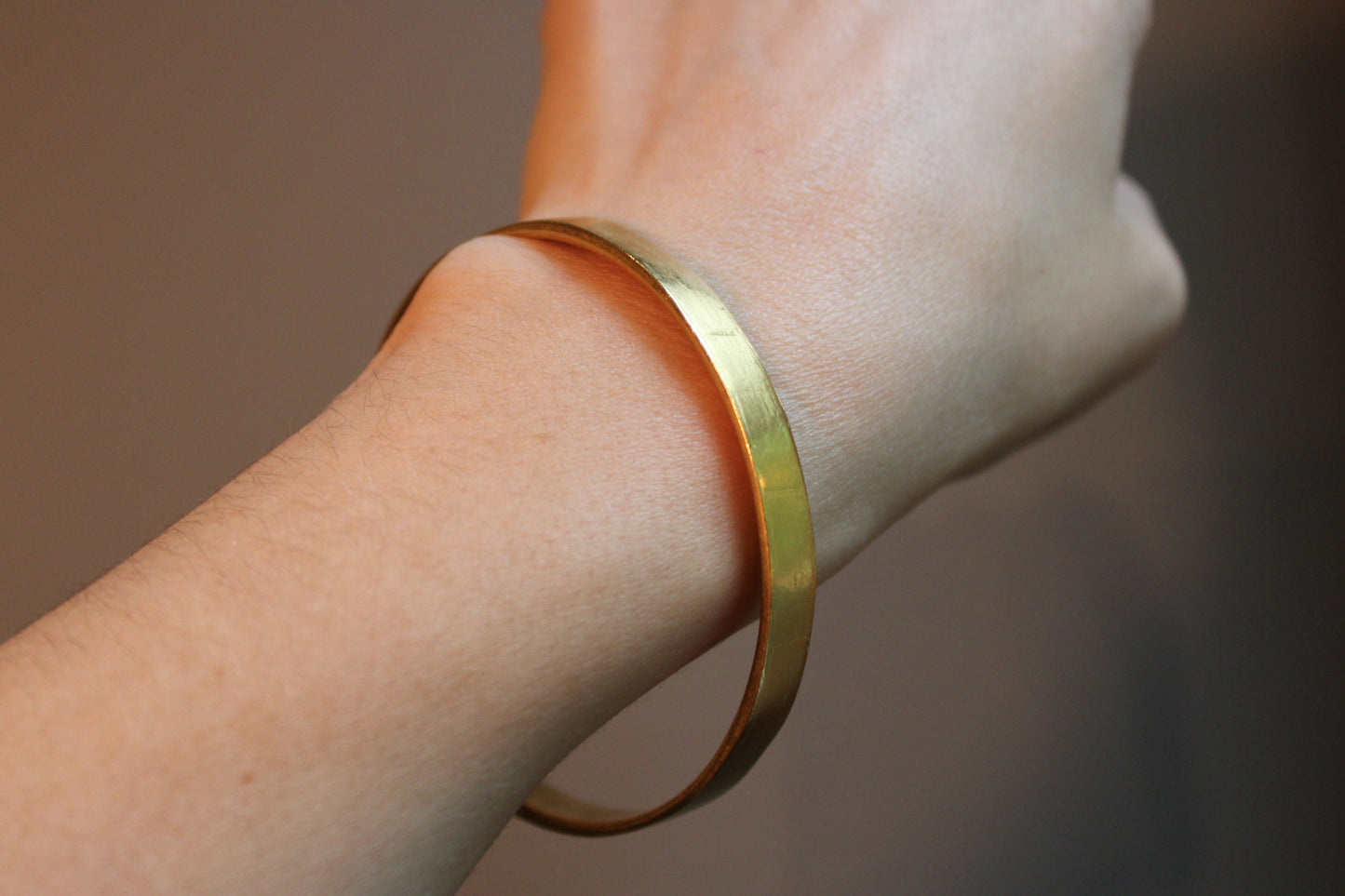 Thick Solid Gold Bangle