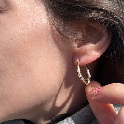 Vintage Gold Hoops | Duet Mixed Two Tone Summer Hoops dunia simunovic jewelry