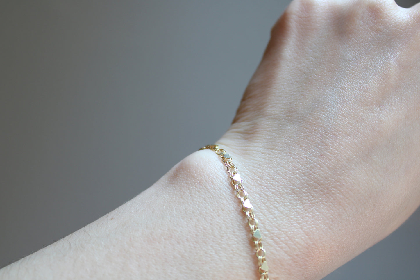 Vintage Gold Bracelet | Vintage Hearts Yellow Gold Bracelet