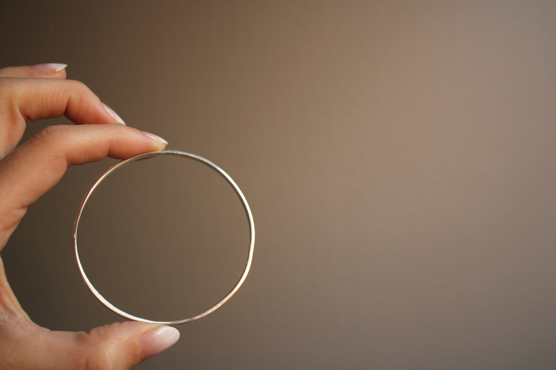 Solid Recycled Silver Bangle dunia simunovic jewelry