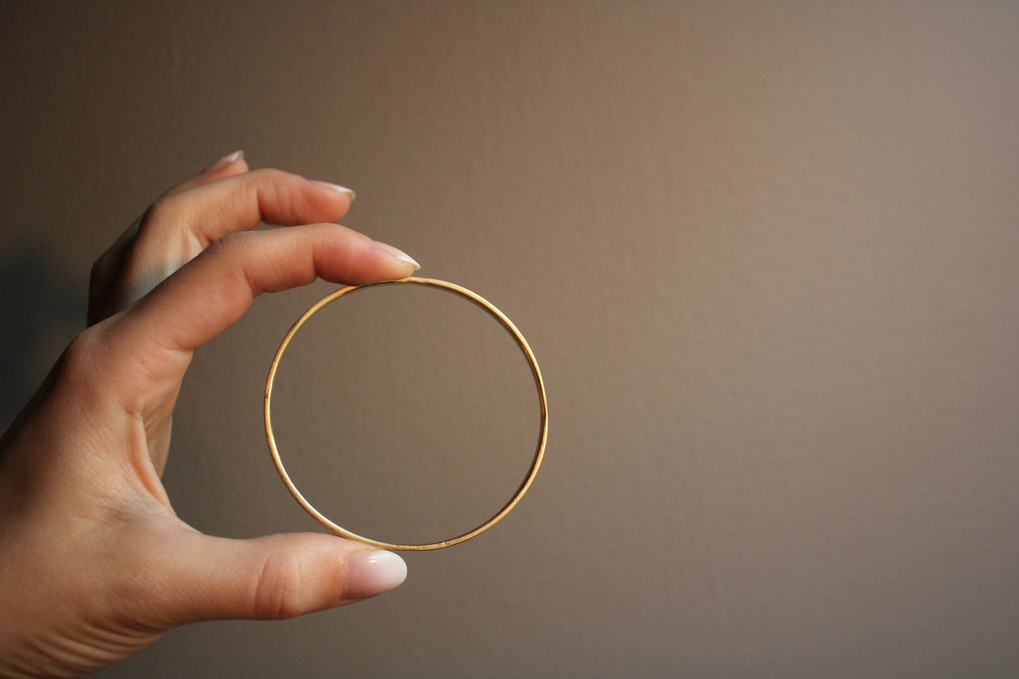 Thick Solid Gold Bangle