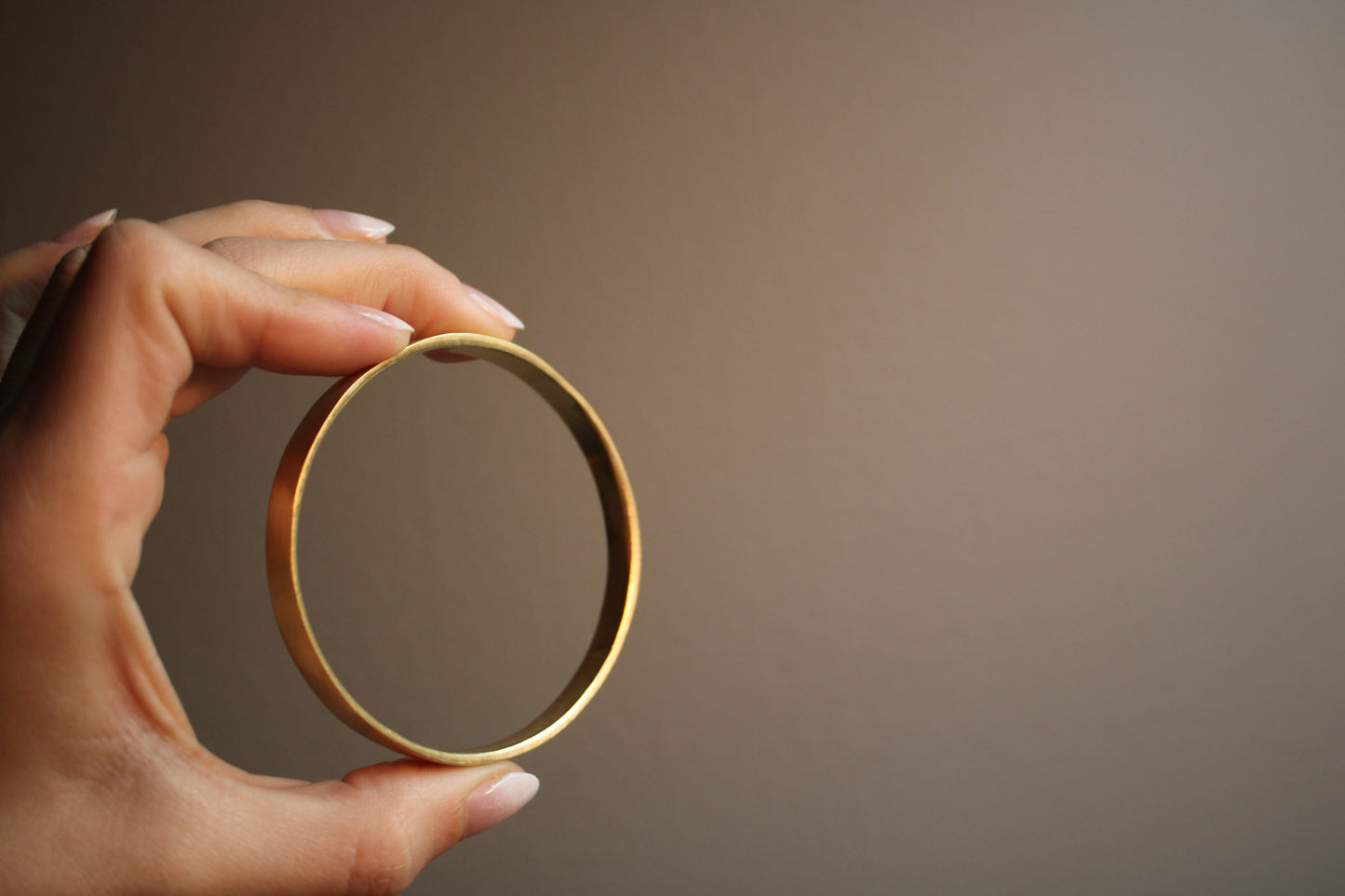 Thick Solid Gold Bangle