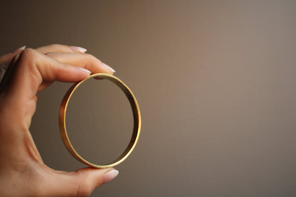 Thick Solid Gold Bangle