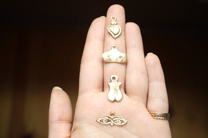 Solid Gold Cheeky Charm Pendant dunia simunovic jewelry