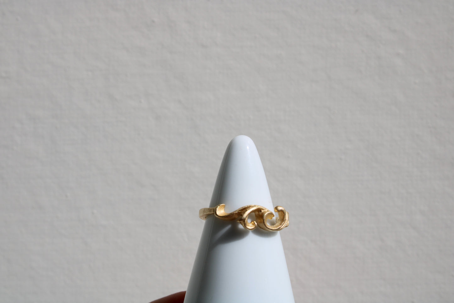 Matte Solid Gold Lace Ring