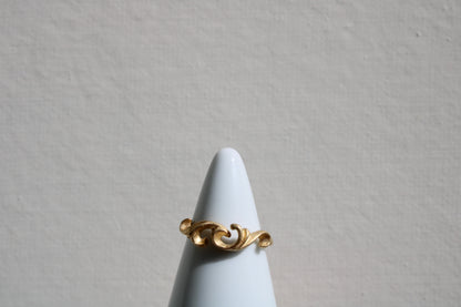 Matte Solid Gold Lace Ring