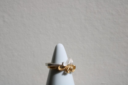 Matte Solid Gold Lace Ring