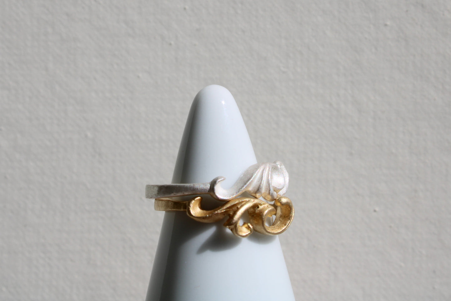Matte Solid Gold Lace Ring