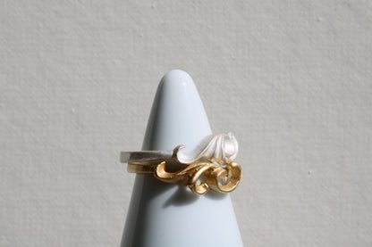 Matte Solid Gold Lace Ring