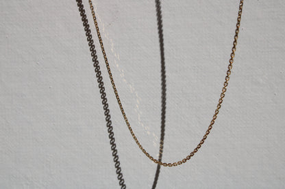 Solid 14k Yellow Gold Vintage Mini Biker Chain