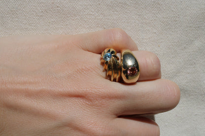 Classic Pink Diamond Heirloom Solid Gold Signet Ring