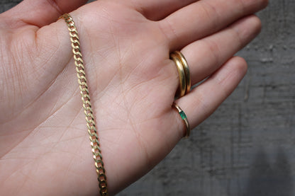 14k Yellow Gold Fancy Curb Link Cuban Chain