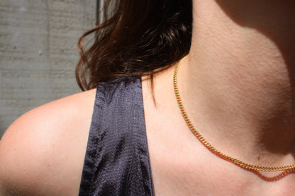 3mm 14k Yellow Gold Cuban Curb Chain