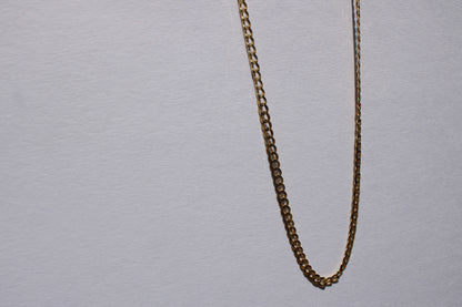 14k Yellow Gold Fancy Curb Link Cuban Chain