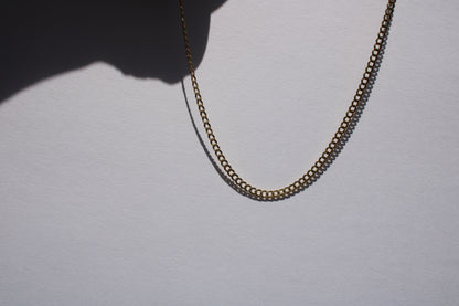 14k Yellow Gold Fancy Curb Link Cuban Chain