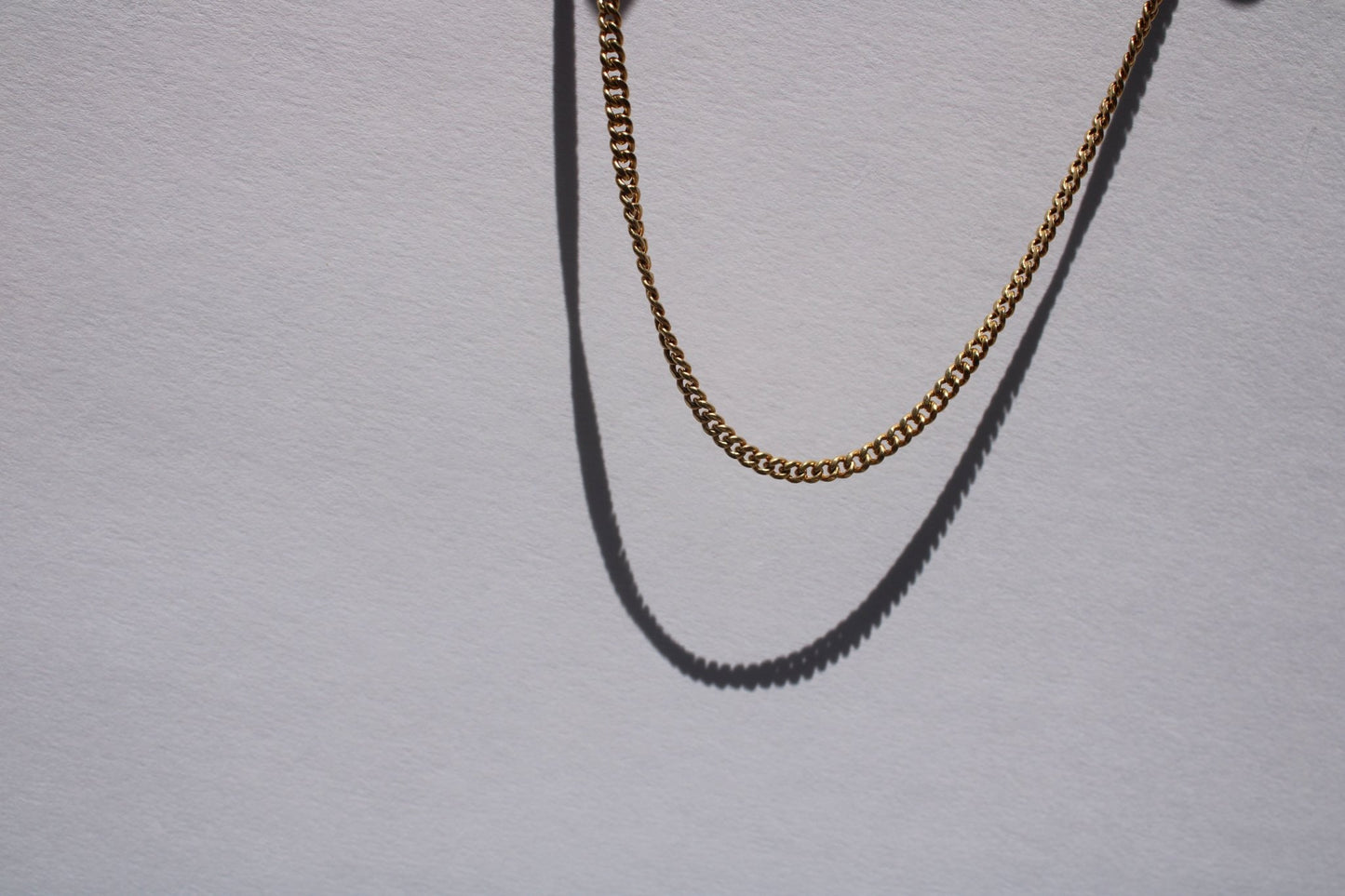 3mm 14k Yellow Gold Cuban Curb Chain