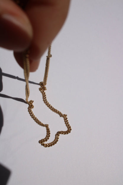 3mm 14k Yellow Gold Cuban Curb Chain