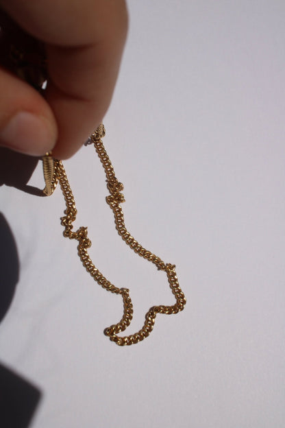 3mm 14k Yellow Gold Cuban Curb Chain