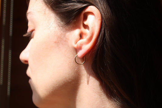 Everyday Infinity Gold Endless Hoops (10mm)
