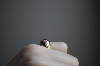 Classic Pink Diamond Heirloom Solid Gold Signet Ring